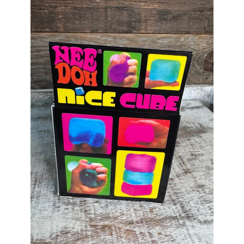 Schylling NeeDoh Nice Cube VIRAL Purple Squishy Stress Toy Brand New In Box NIB